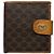 Edge Céline Vintage Celine Macadam Canvas Bifold Wallet Brown Tan