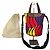 Bolso Tote estructurado Vintage Marni Wave Canvas c. 2009 Púrpura Rojo Amarillo