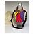 Bolso Tote estructurado Vintage Marni Wave Canvas c. 2009 Púrpura Rojo Amarillo - vista 14