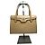 Vintage Givenchy Structured Leather Top-Handle Bag Beige Gold