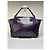 Borsa a mano Vintage Prada in pelle con doppia zip, viola scuro Porpora - vista 2