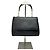 Vintage Givenchy Structured Leather Top-Handle Bag Black Gold