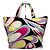 Tote vintage Emilio Pucci in velluto Rosa Giallo Lavanda Turchese