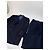 Abito Vintage Givenchy da Uomo in Lana Blu Navy a Righe L - vista 2