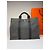 Hermès Vintage Hermes Canvas NetBook Tote Grau Schwarz - Ansicht 6