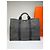 Hermès Vintage Hermes Canvas NetBook Tote Grau Schwarz - Ansicht 8