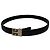 Vintage Givenchy Textured Leather Belt Black Silver Buckle