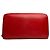 Céline Vintage Celine Classic Leather Zippered Wallet Red Gold