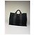 Hermès Tote Vintage Hermes in tela di cotone Nero Argento - vista 2