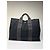 Hermès Tote Vintage Hermes in tela di cotone Nero Argento - vista 6