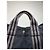 Hermès Tote Vintage Hermes in tela di cotone Nero Argento - vista 7