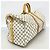 Louis Vuitton Boston Damier Azur Keepall Bandoulière 55 Bianco - vista 2