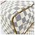 Louis Vuitton Boston Damier Azur Keepall Bandoulière 55 Bianco - vista 6