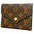 Louis Vuitton Tri-fold Geldbörse Braun