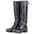 Prada 2000s Knee High Double-Buckle Riding Boots Black