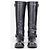 Prada 2000s Knee High Double-Buckle Riding Boots Black - view 5