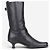 Miu Miu 2000s Kitten-Heel Biker Western Boots Schwarz - Ansicht 4