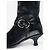 Miu Miu 2000s Kitten-Heel Biker Western Boots Schwarz - Ansicht 8