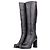 Prada 2000s Knee High Heel Boots Black