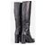 Prada 2000s Knee High Heel Boots Black - view 2