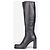 Prada 2000s Knee High Heel Boots Black - view 3