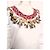 Manoush Vestido Chic Pocahontas de Gasa de Algodón con Plumas y Dijes Castaño Rosa Blanco Dorado - vista 10