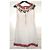 Manoush Vestido Chic Pocahontas de Gasa de Algodón con Plumas y Dijes Castaño Rosa Blanco Dorado - vista 8