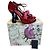 Bow Prada SS 2008 Fairy Collection Samt High Heels Rot Pink Lila - Ansicht 12