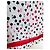Moschino Abito Corto Preppy Cuori e Picche in Cotone Nero Bianco Rosso - vista 3