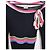 Cacharel Strickpullover mit bunten Bändern Schwarz Pink Rot Blau Grün Lila Gelb - Ansicht 14