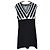 Agnès b. Trendy Graphique ärmelloses Strickkleid Schwarz Weiß