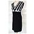 Agnès b. Trendy Graphique ärmelloses Strickkleid Schwarz Weiß - Ansicht 13