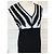 Agnès b. Trendy Graphique ärmelloses Strickkleid Schwarz Weiß - Ansicht 15