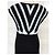 Agnès b. Trendy Graphique ärmelloses Strickkleid Schwarz Weiß - Ansicht 17