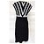 Agnès b. Trendy Graphique ärmelloses Strickkleid Schwarz Weiß - Ansicht 18