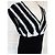 Agnès b. Trendy Graphique ärmelloses Strickkleid Schwarz Weiß - Ansicht 3