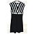 Agnès b. Trendy Graphique ärmelloses Strickkleid Schwarz Weiß - Ansicht 6
