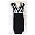 Agnès b. Trendy Graphique ärmelloses Strickkleid Schwarz Weiß - Ansicht 8