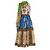 Dolce & Gabbana Maxikleid mit Blumen- und Barockprint mit Schal Weiß Blau Mehrfarben Grün