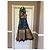 Dolce & Gabbana Maxikleid mit Blumen- und Barockprint mit Schal Weiß Blau Mehrfarben Grün - Ansicht 7
