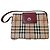 Borsa a tracolla Burberry Haymarket Check Marrone Beige