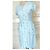 Cacharel Abito Preppy Fifties in Cotone e Seta Bianco Blu Giallo Blu chiaro - vista 6
