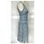 Cacharel Vestido Mini de Algodão Estampado Liberty Branco Azul - vista 12