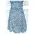Cacharel Vestido Mini de Algodão Estampado Liberty Branco Azul - vista 14