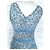 Cacharel Vestido Mini de Algodão Estampado Liberty Branco Azul - vista 16