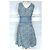 Cacharel Vestido Mini de Algodão Estampado Liberty Branco Azul - vista 2