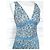 Cacharel Vestido Mini de Algodão Estampado Liberty Branco Azul - vista 7