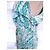 Antik Batik Light Fluide Kleid XL Weiß Grün - Ansicht 11