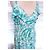 Antik Batik Light Fluide Kleid XL Weiß Grün - Ansicht 17