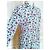 Cacharel Abito Lungo a Camicia Preppy Folk Bianco Rosso Blu - vista 11